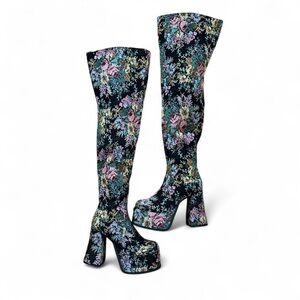 Dolls Kill Current Mood thigh high platform boots